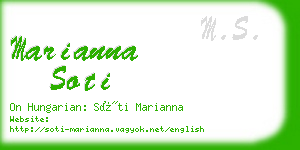 marianna soti business card